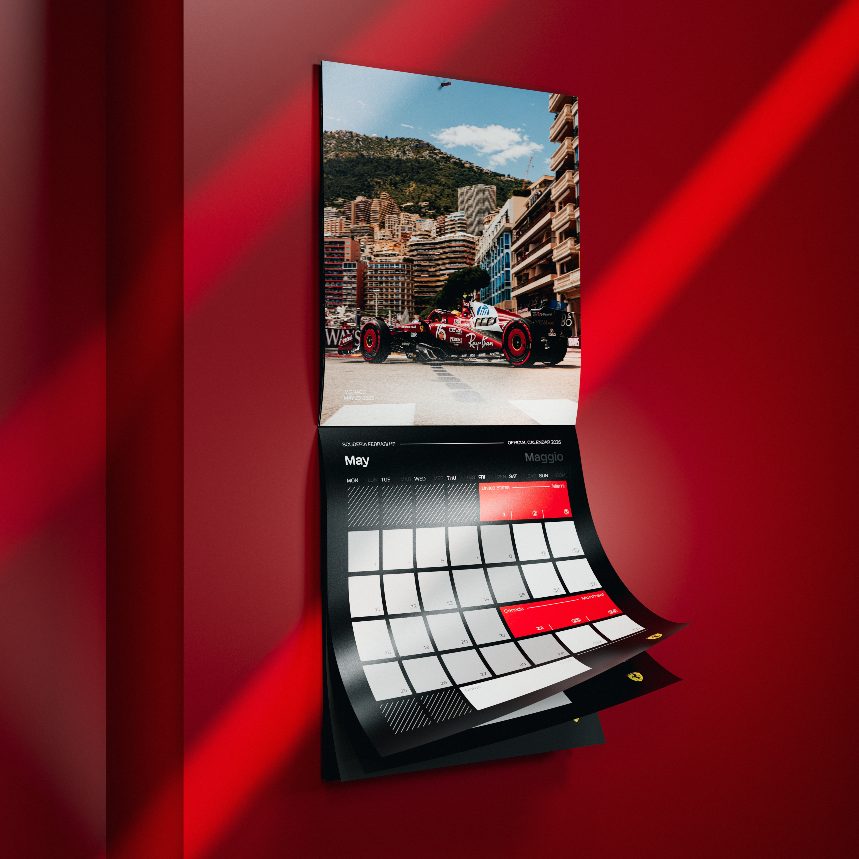 Official 2026 Scuderia Ferrari HP Wall Calendar