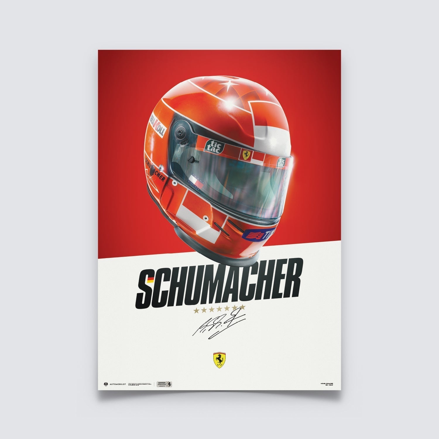 Michael Schumacher Helmet | Poster | Large