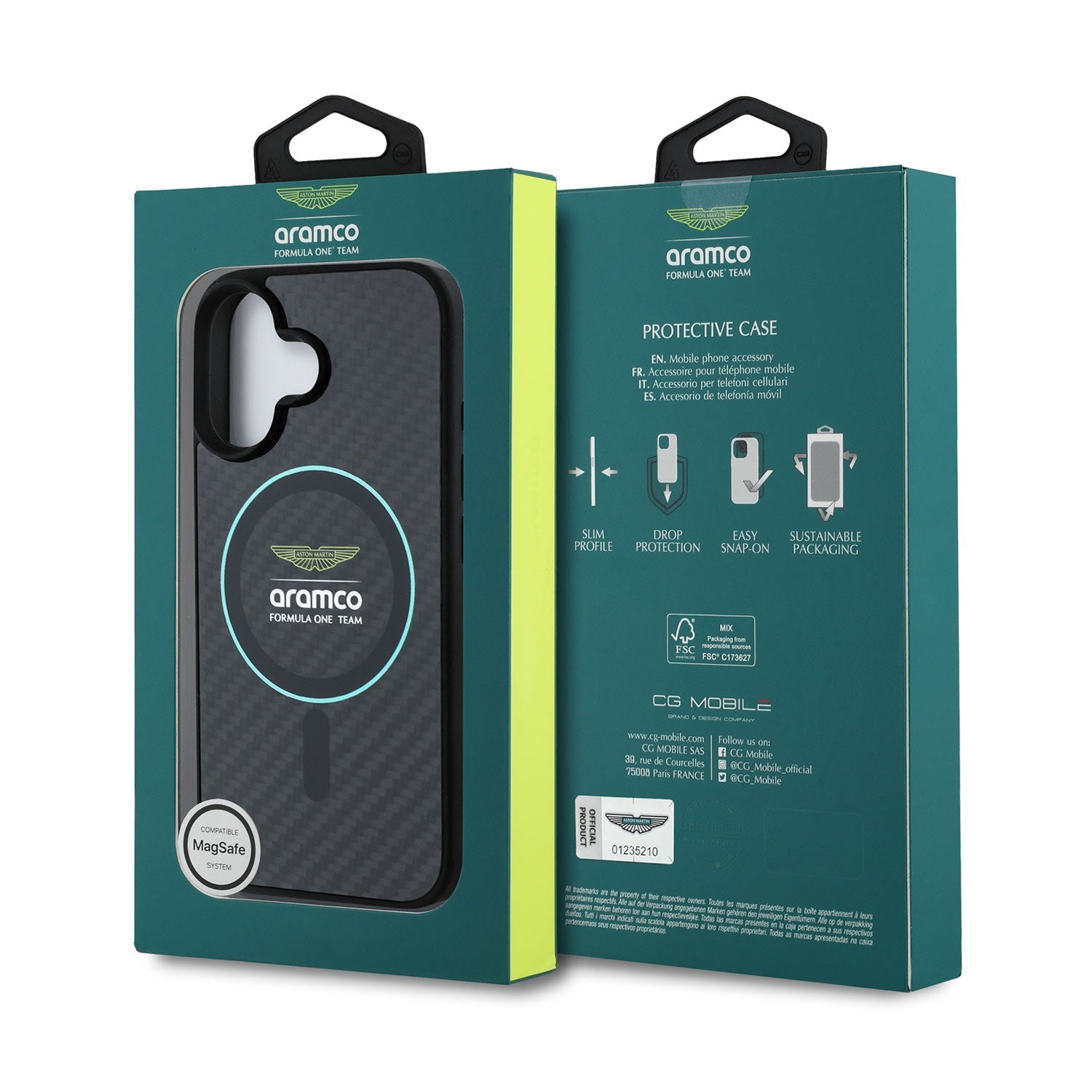 Real Carbon AMF1 Logo iPhone Case