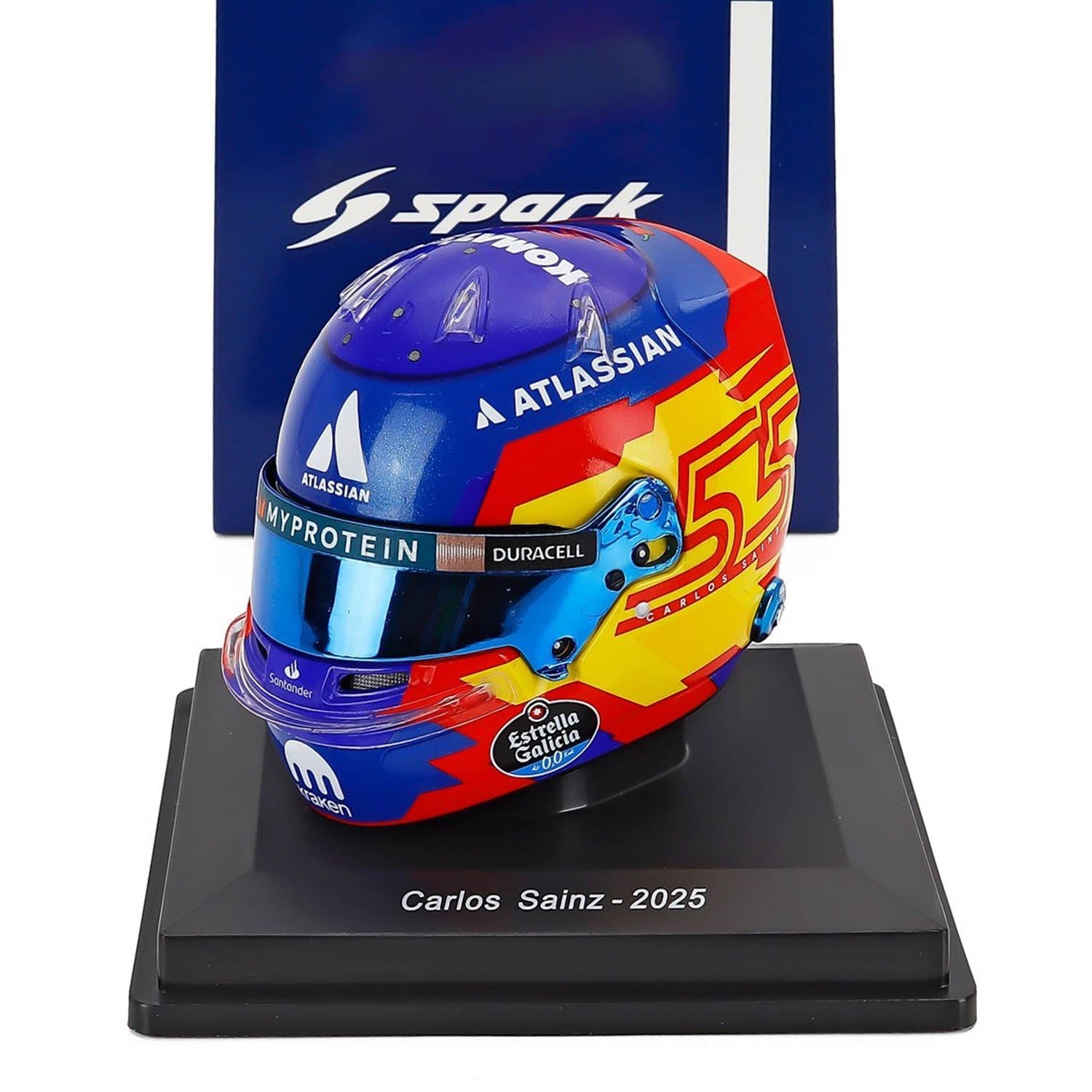 #55 Sainz 2025 Season 1:5 Mini Helmet