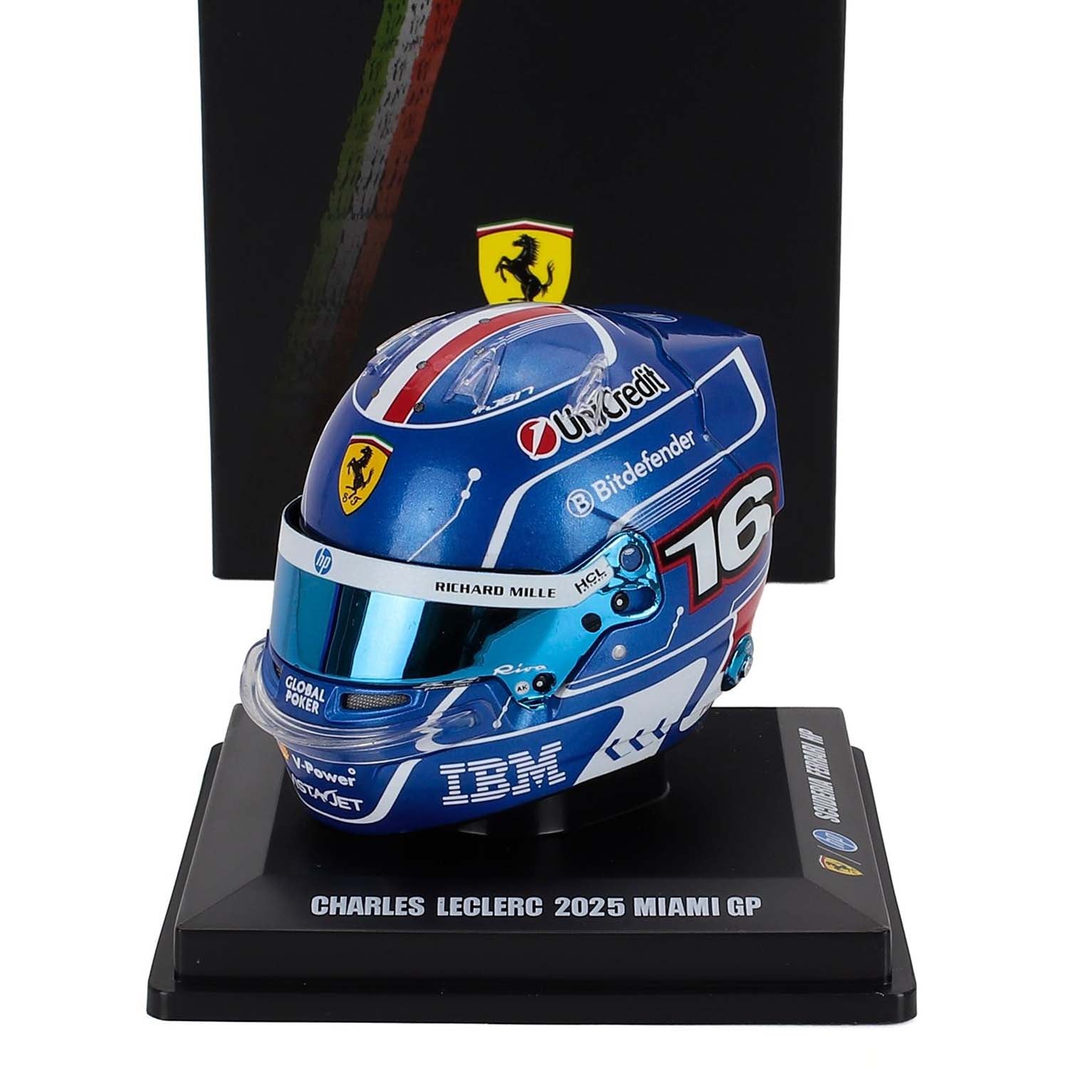 #16 Leclerc Miami GP 2025 1:5 Mini Helmet