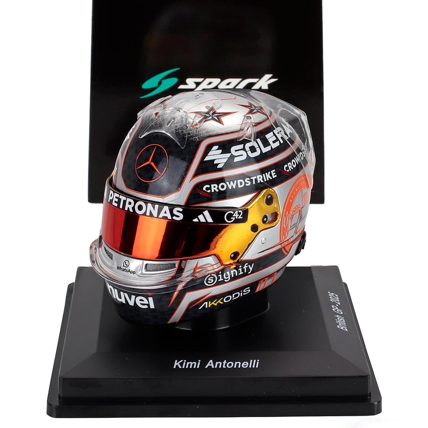 #12 Antonelli 2025 British GP 1:5 Mini Helmet