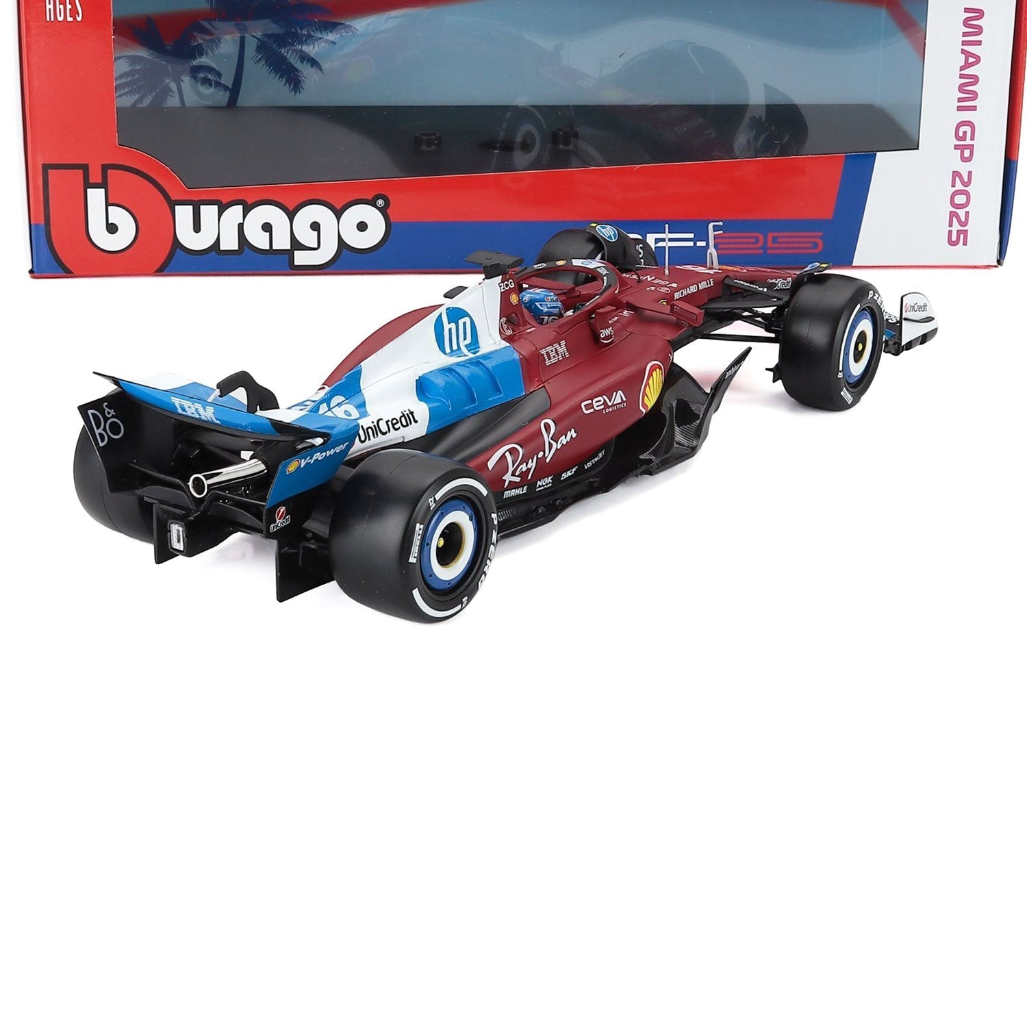 #16 Leclerc SF-25 Miami GP 2025 1:18 Car Model