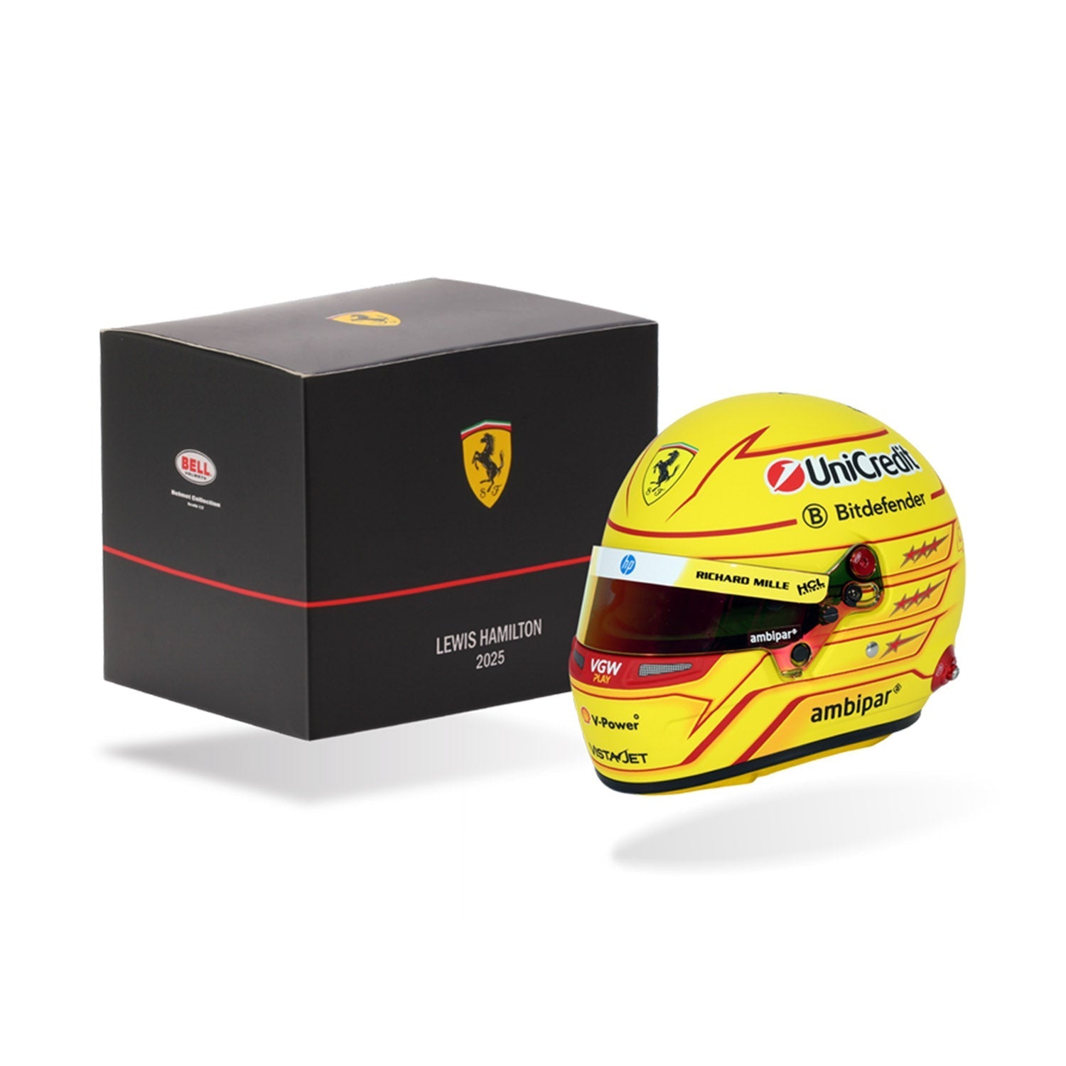 #44 Hamilton 2025 1:2 Mini Helmet by Bell