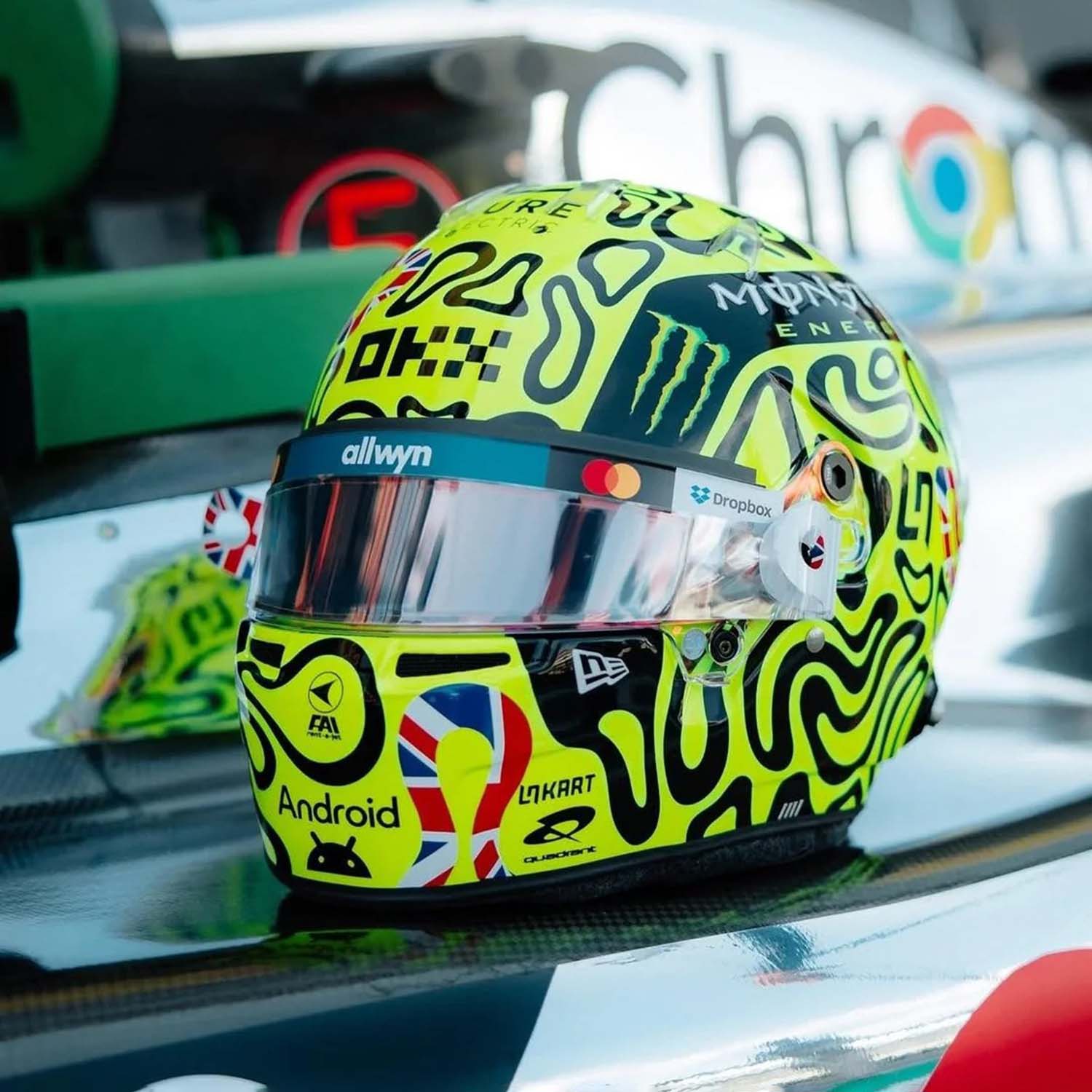 #4 Norris British GP 2025 Winner 1:5 Mini Helmet