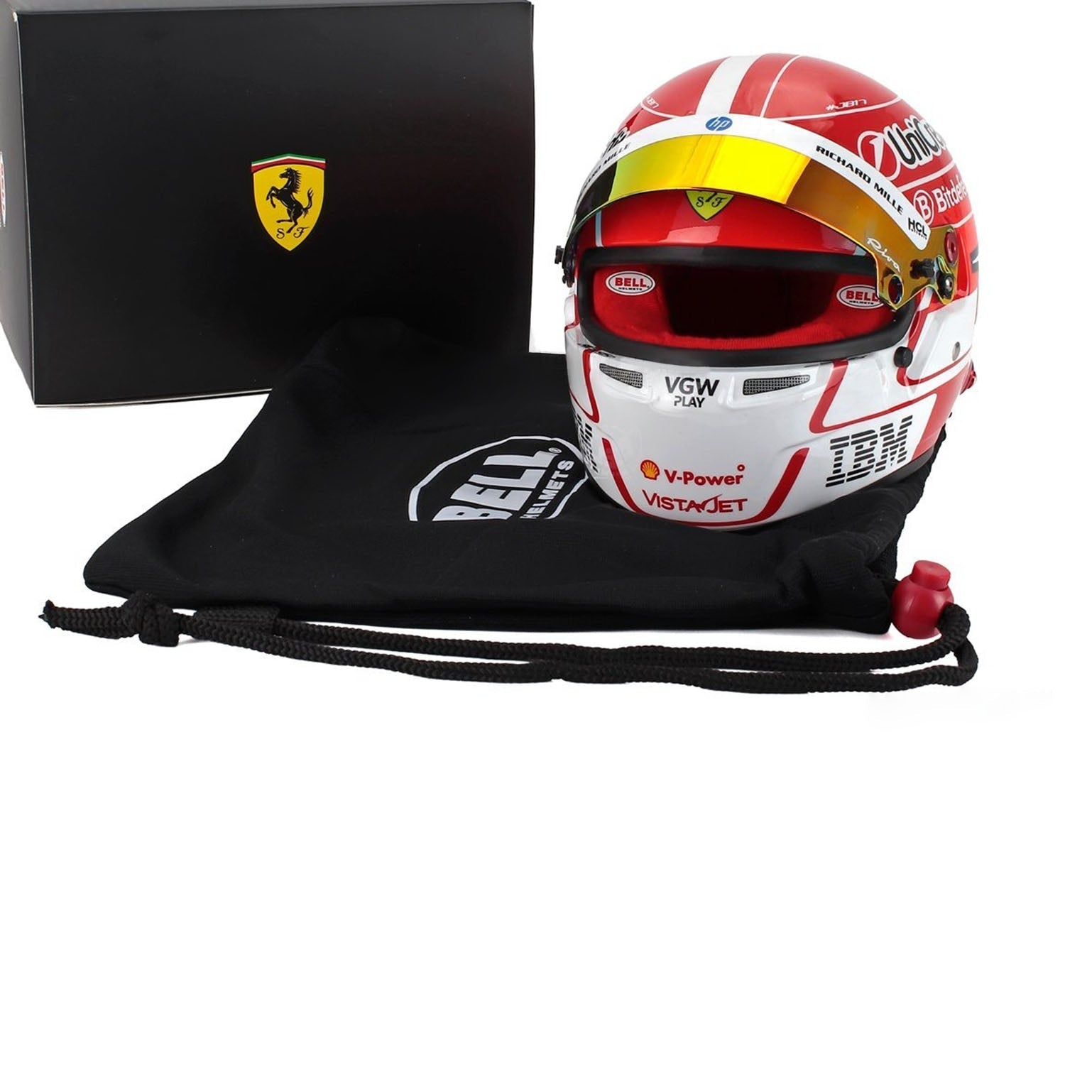 #16 Leclerc 2025 Season 1:2 Mini Helmet by Bell