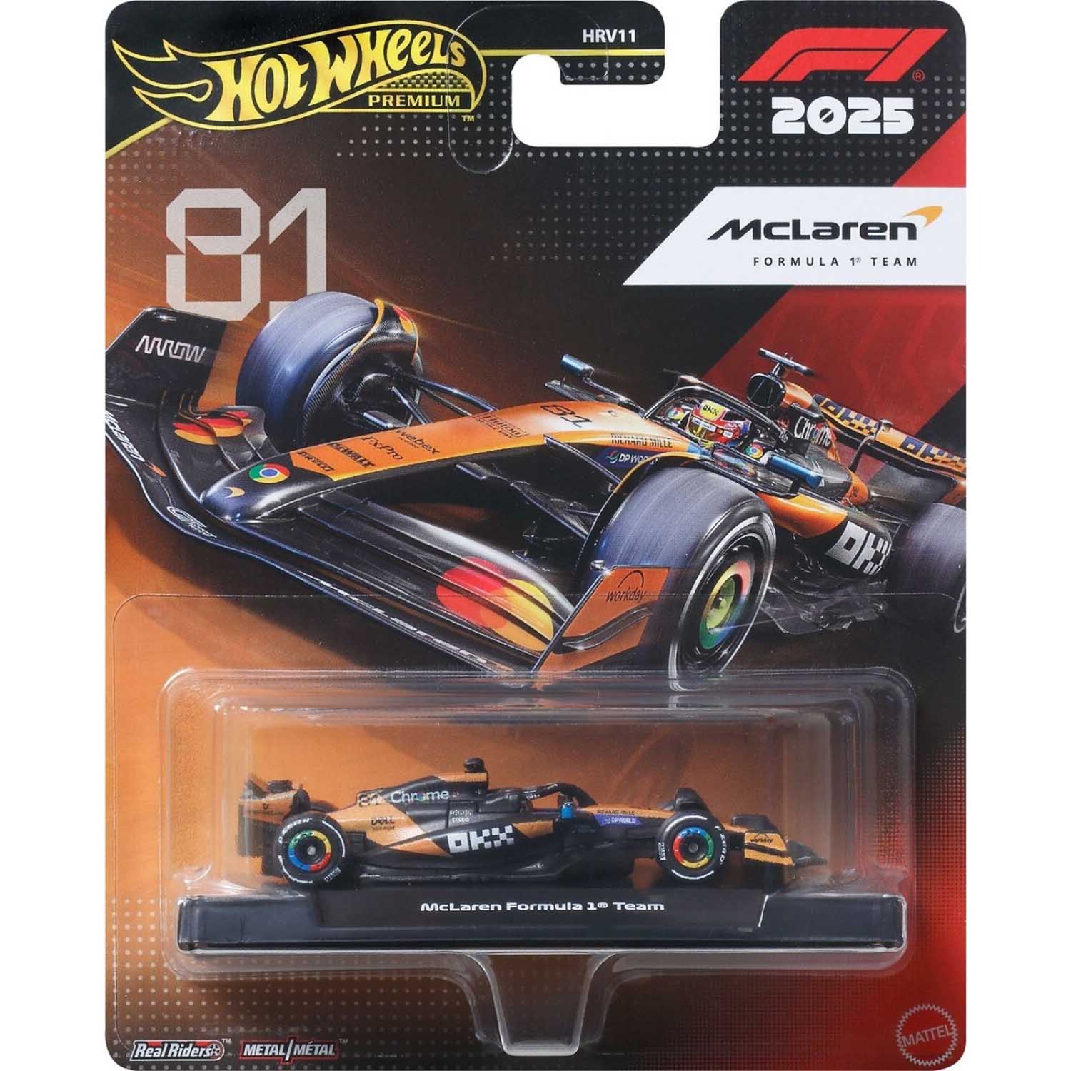 #81 Piastri MCL39 1:64 Hot Wheels Car Model