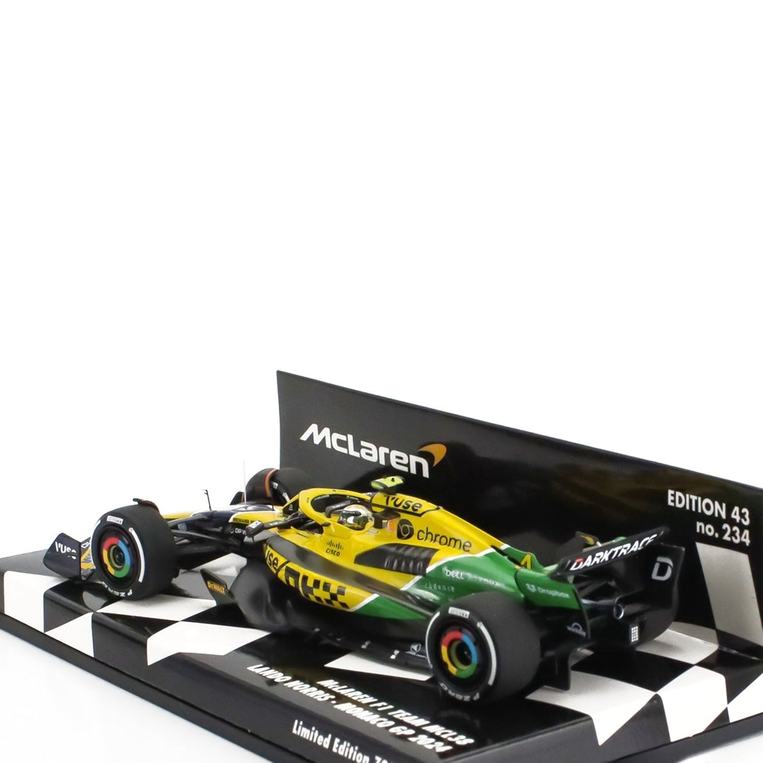 #4 Norris MCL38 Monaco GP 4th Place 2024 1:43 Minichamps Car Model
