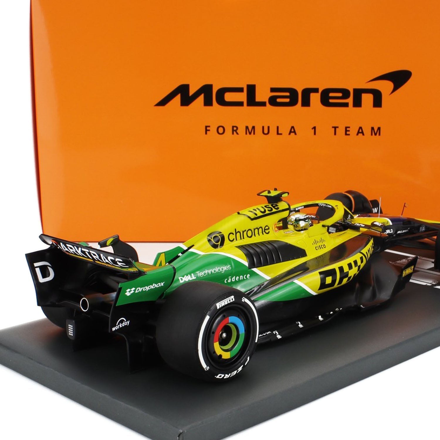 #4 Norris MCL38 Monaco GP Senna 30th Edition 1:18 Minichamps Car Model