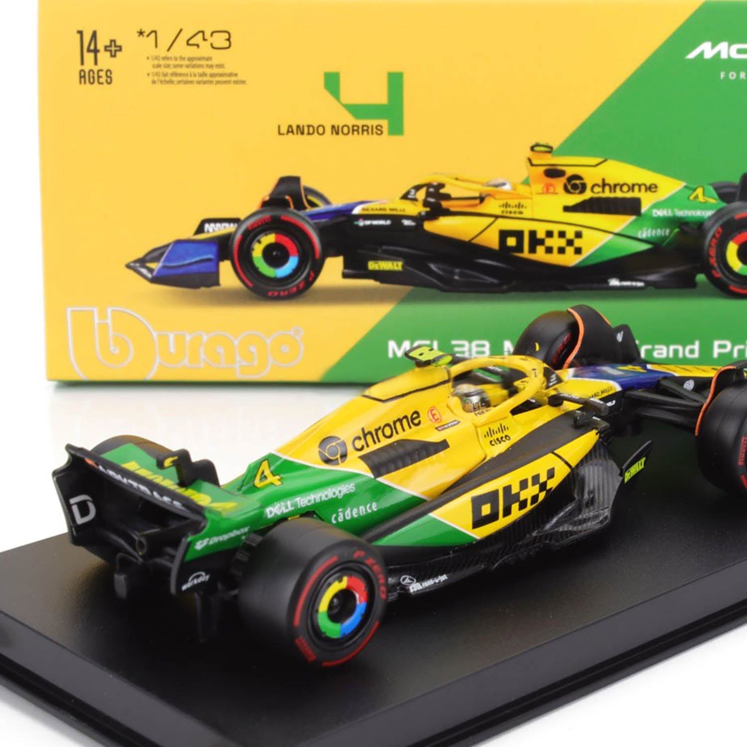 #4 Norris MCL38 Monaco GP Senna 30th Edition 1:43 Car Model