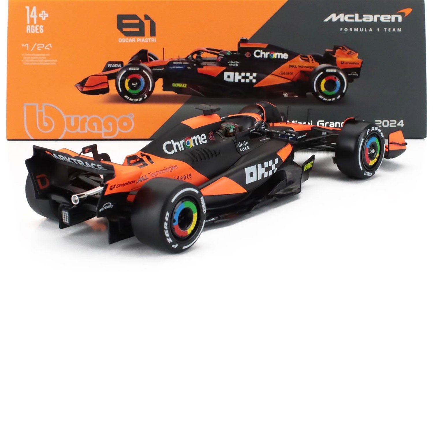 #81 Piastri MCL38 Miami GP 1:24 Car Model